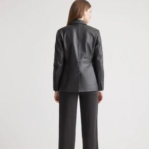 Quince Leather Blazer (L) NWOT